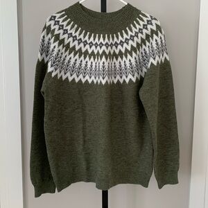 NWOT Green fairisle sweater XXL